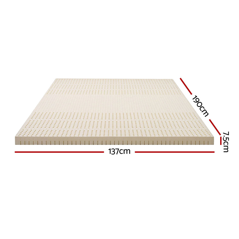Serano Latex Mattress Topper – Natural – Double – 7.5cm