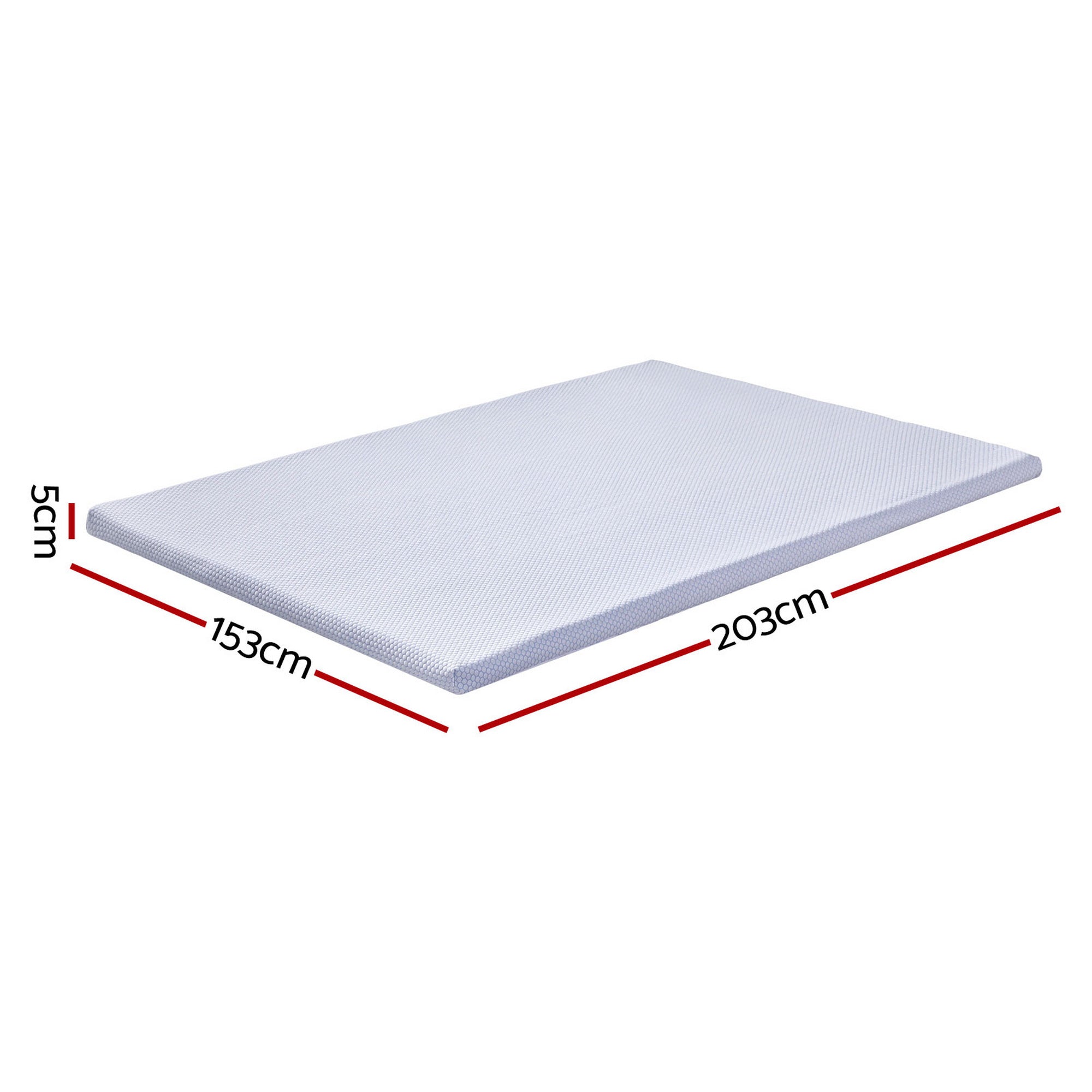 Halston Natural Latex Mattress Topper with Cooling Cover – White – Queen