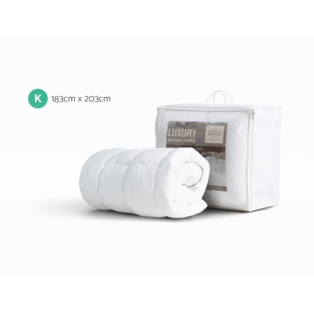 Marlow Bamboo Mattress Topper – White – King