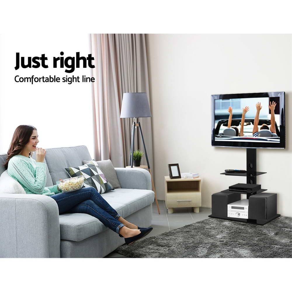 Linden TV Stand – Black – 32" to 70"
