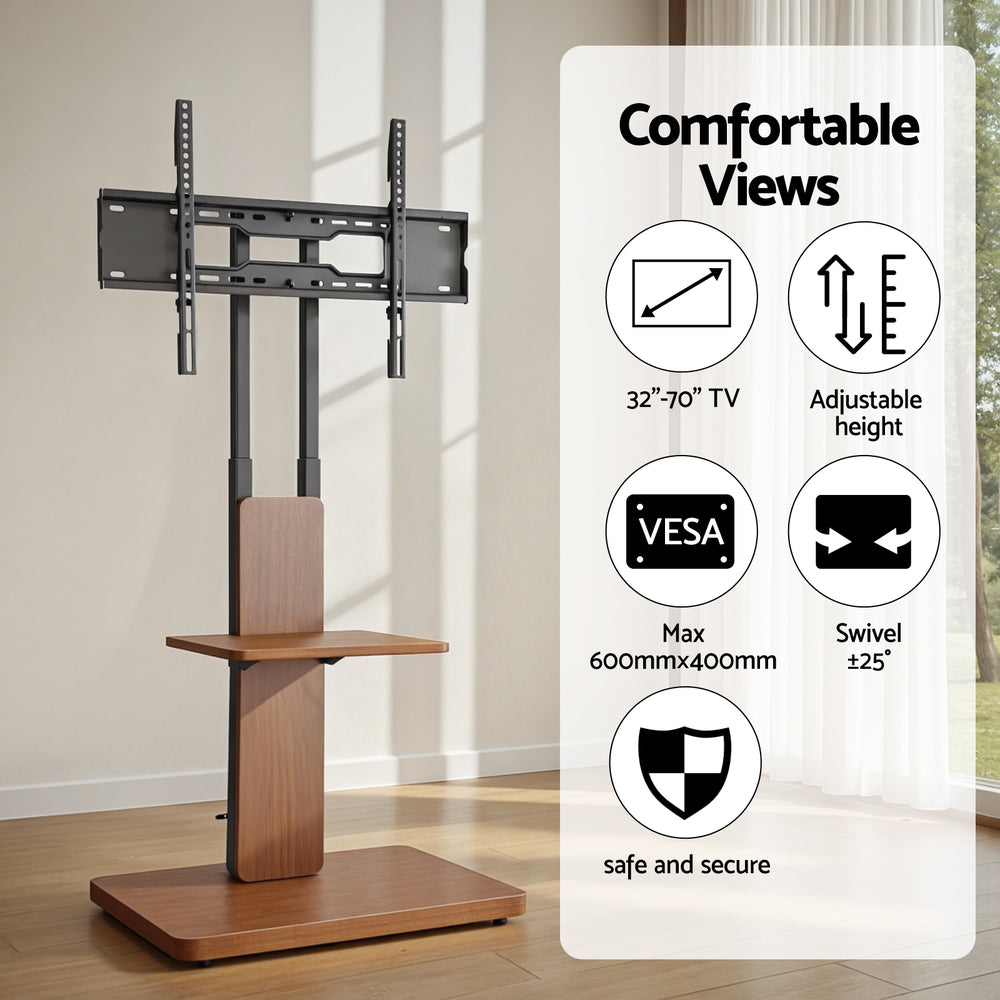 Cove TV Stand Wooden Tray – Black – 32-70 inch