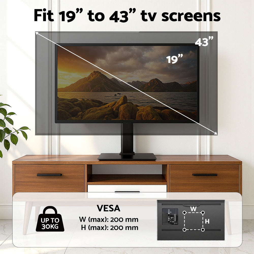 Nova TV Stand Bracket – Black – 19-43 inch