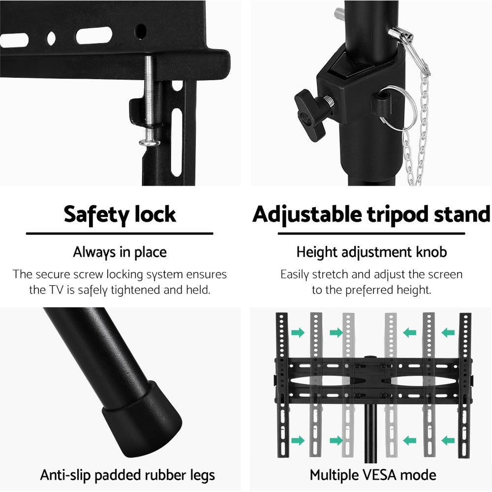 Rowan TV Stand Mount Tripod for 32-70 inch – Black – Universal