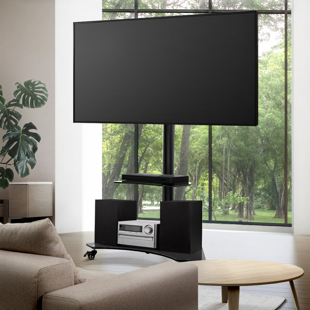 Mobile TV Stand for 32" - 70" TVs Mount Bracket Portable Solid Trolley Cart