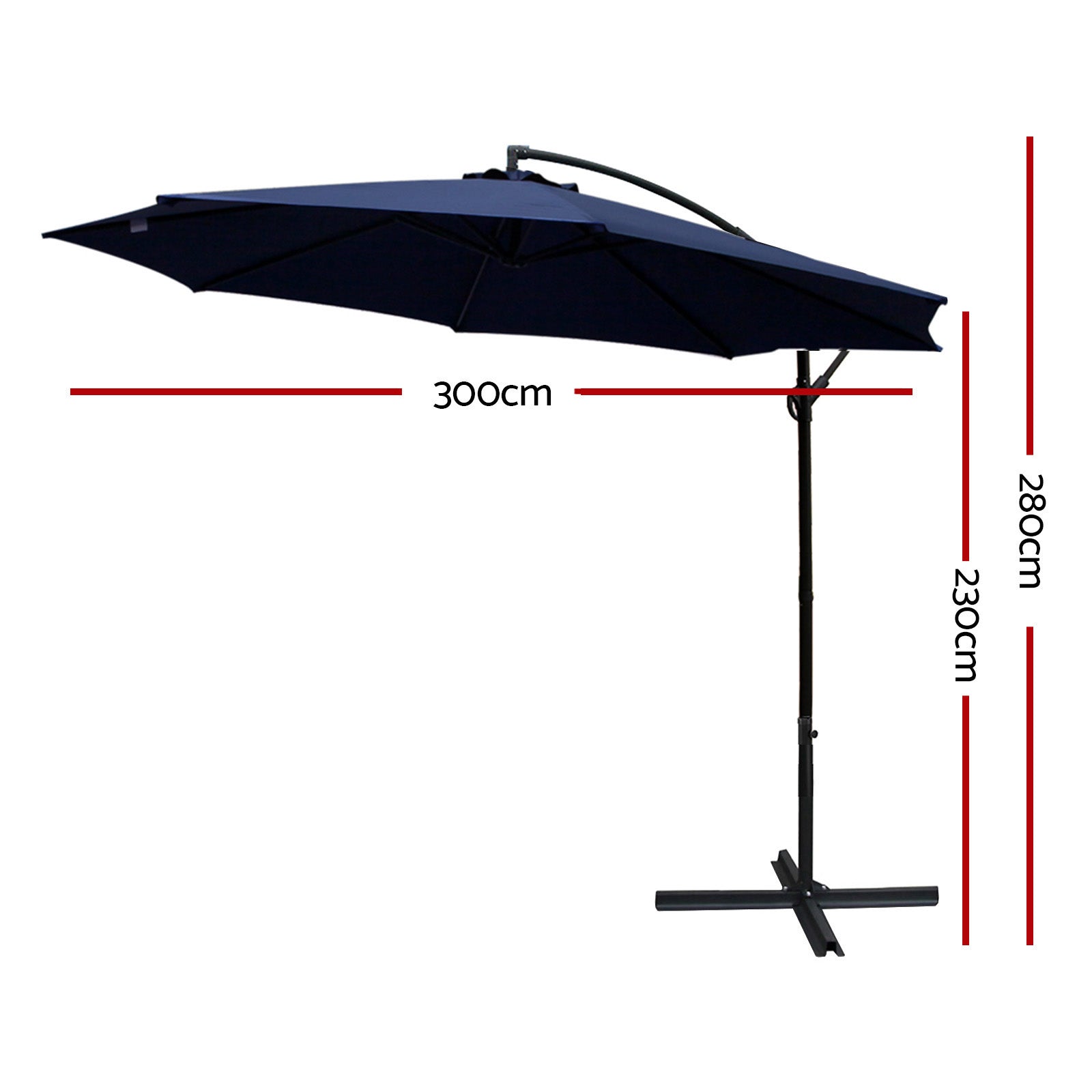 Marina Outdoor Umbrella – Blue – 3m