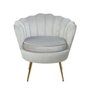 Velvet Armchair - Grey