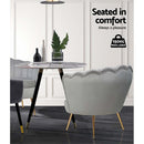 Velvet Armchair - Grey