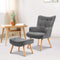 Grey Armchair with Ottoman – Lansar Collection