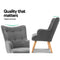 Grey Armchair with Ottoman – Lansar Collection