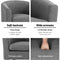 Abby Fabric Armchair - Grey