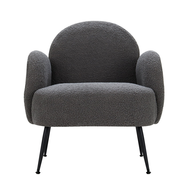 Boucle Armchair – Charcoal