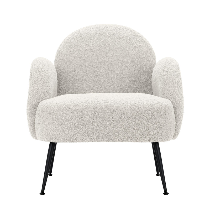 Boucle Armchair – White