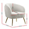 Lounge Armchair – Sherpa Boucle, White