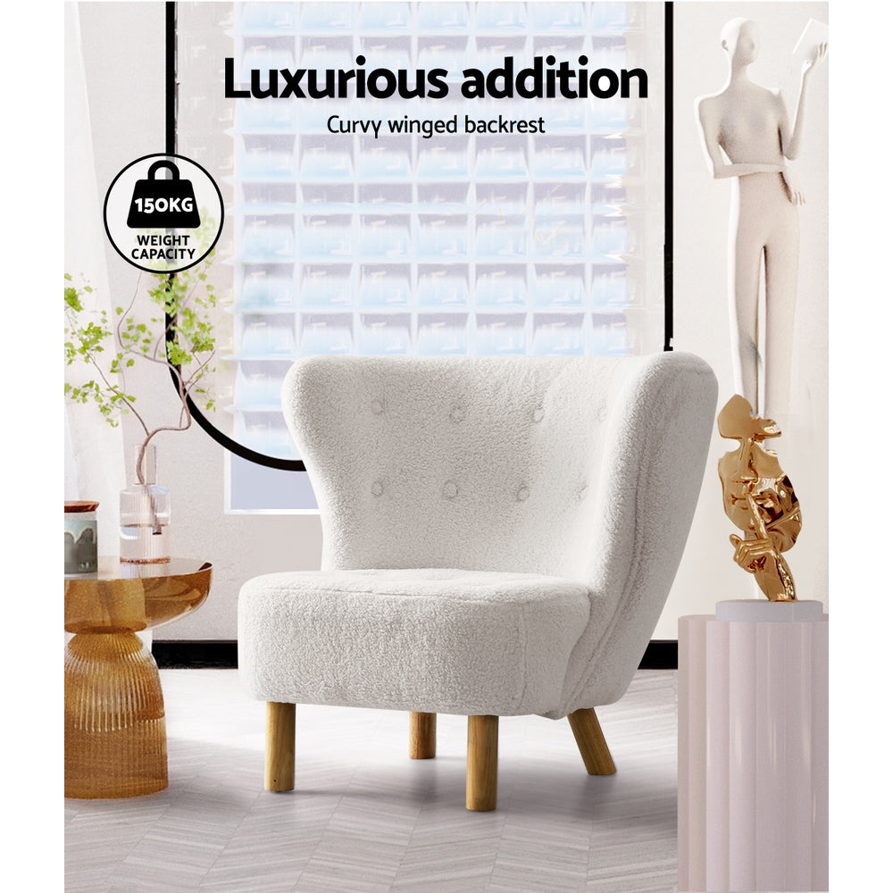 Valentina Accent Armchair – White