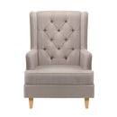 Linen Rocking Armchair - Beige