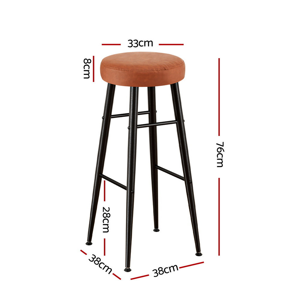Atlas Bar Stools – Brown – Set of 4