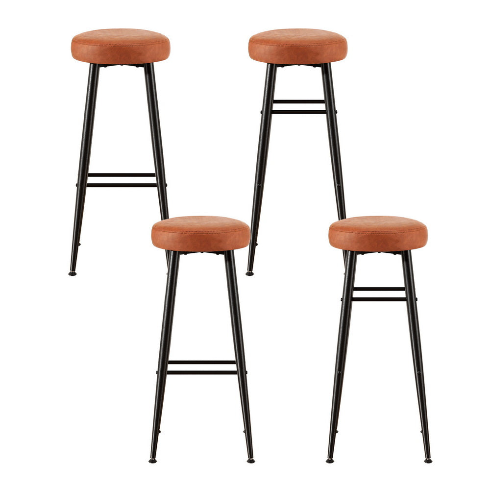Atlas Bar Stools – Brown – Set of 4