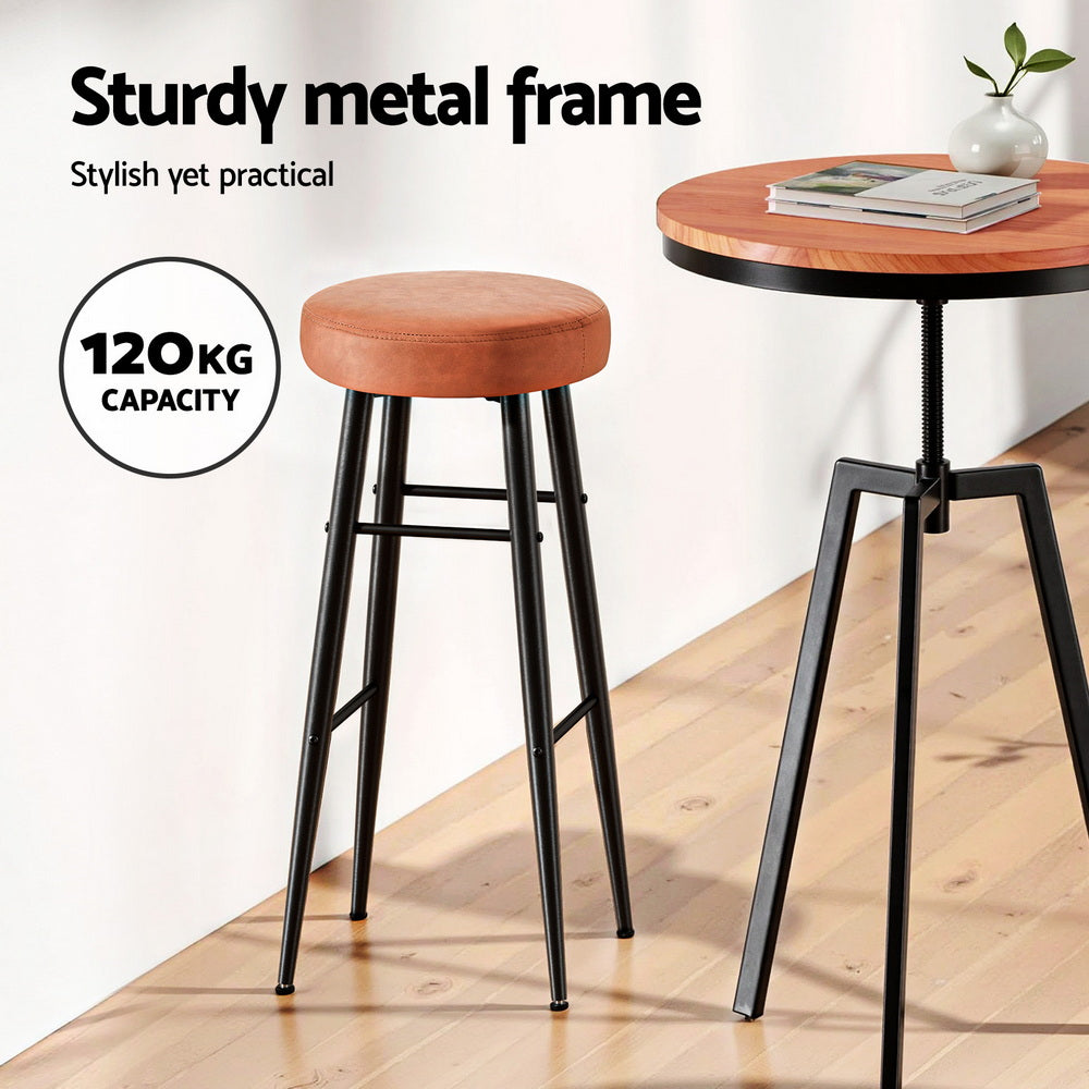 Atlas Bar Stools – Brown – Set of 4