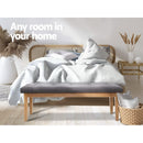 Linen Ottoman Bench - Grey