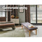 Linen Ottoman Bench - Grey