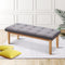 Linen Ottoman Bench - Grey