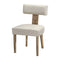 Artiss Dining Chairs Set of 4 Linen Fabric Wooden Beige