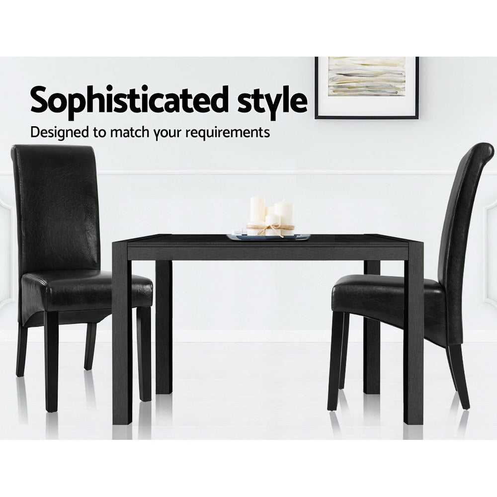Danson Parsons Dining Chairs – Black – Set of 2