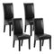 Artiss Dining Chairs Set of 2 Leather Parsons Chair Black