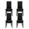 2 x Leather Parsons Dining Chairs – Classic Black