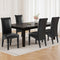 2 x Leather Parsons Dining Chairs – Classic Black