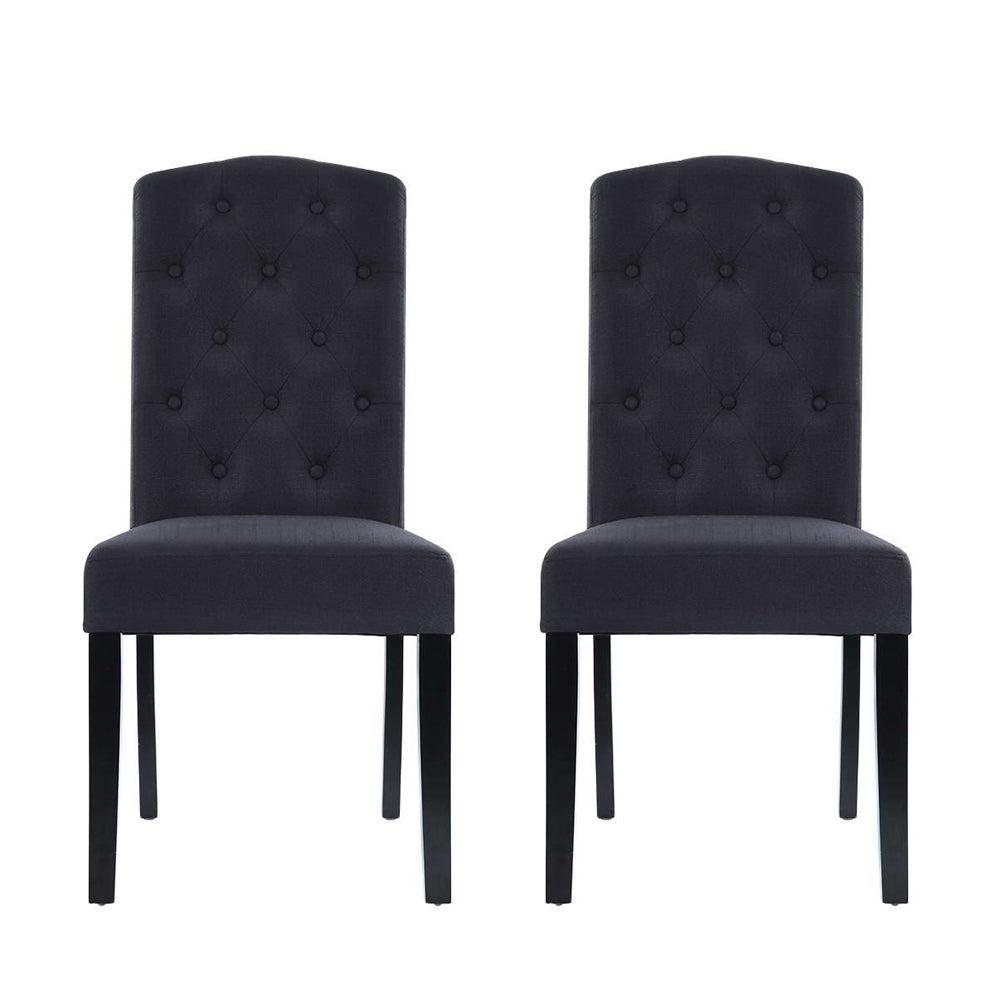 Dansk Dining Chairs – Dark Grey – Set of 2
