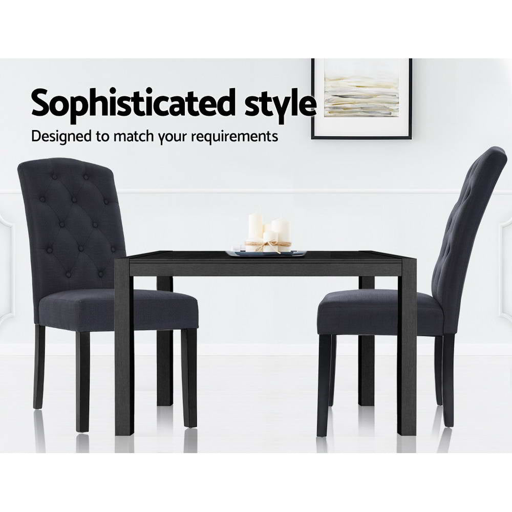 Dansk Dining Chairs – Dark Grey – Set of 2