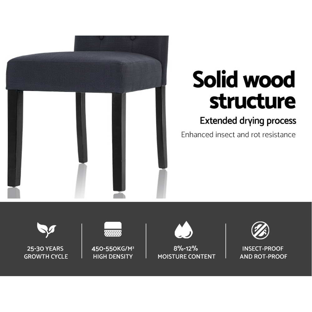 Dansk Dining Chairs – Dark Grey – Set of 2