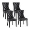 1 Set of 4 Artiss Dining Chairs Black Leather