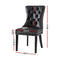 4 x Black Leather Dining Chairs – Classic Style Set