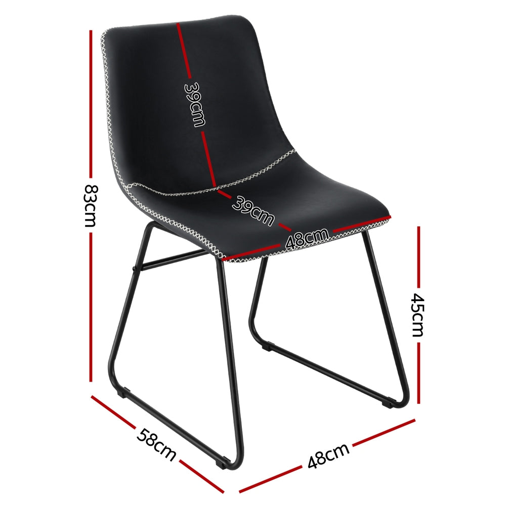 Nova Dining Chairs – Black – Set of 2