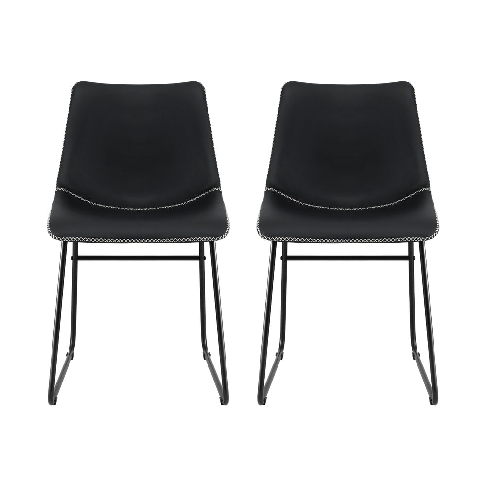 Nova Dining Chairs – Black – Set of 2