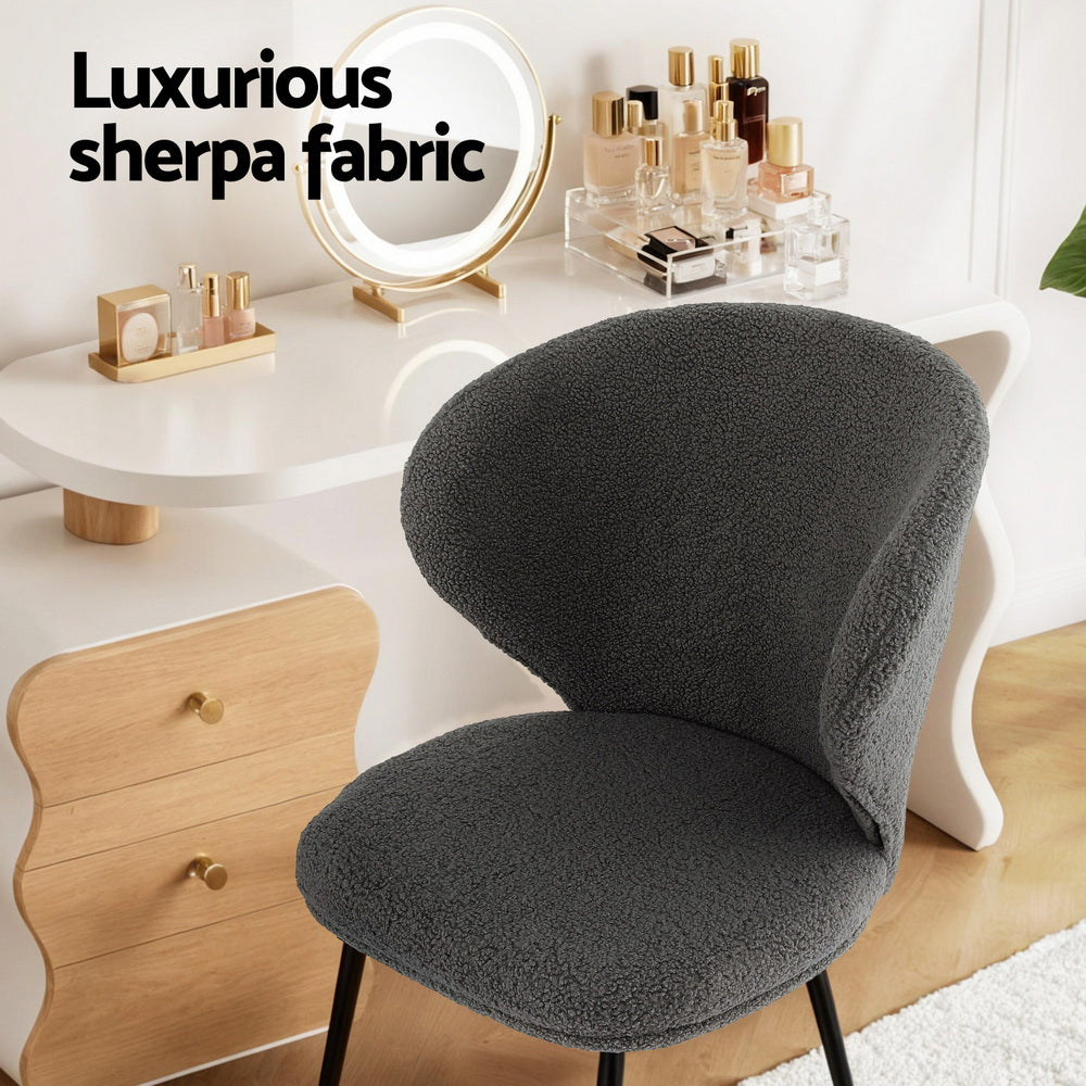 Atlas Sherpa Wing Back Dining Chairs – Grey – Set of 4