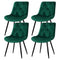 Artiss Dining Chairs Set of 4 Velvet Diamond Tufted Green