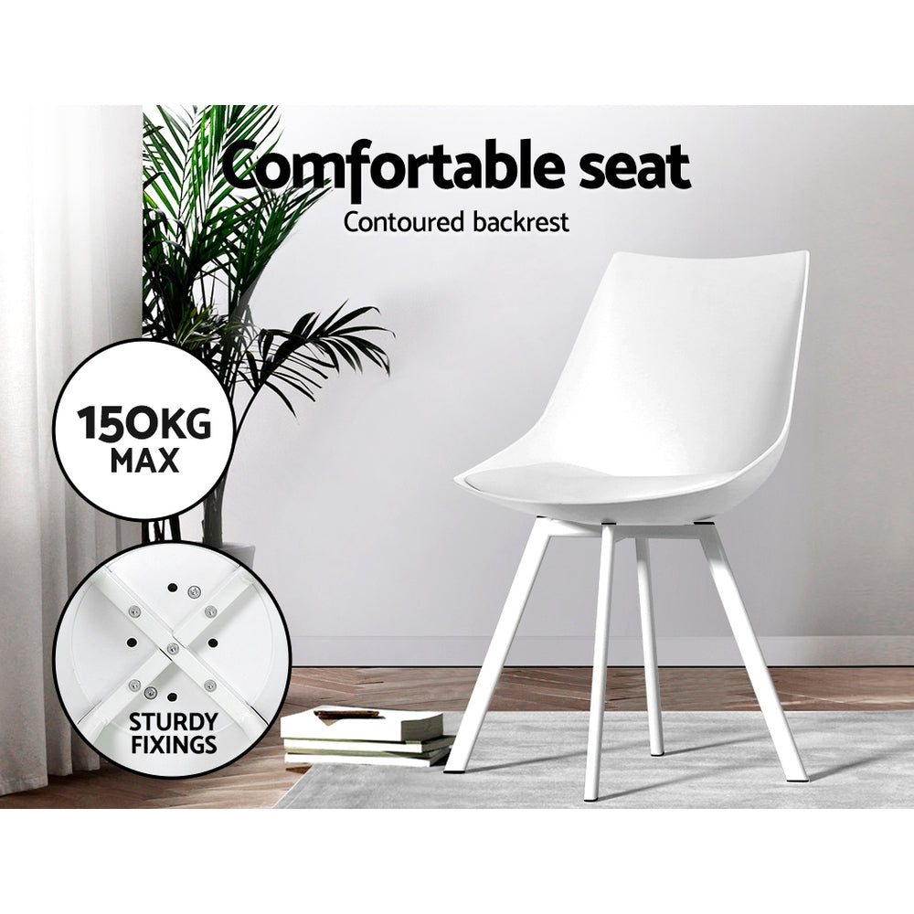 Lylette Dining Chairs – White – Set of 2