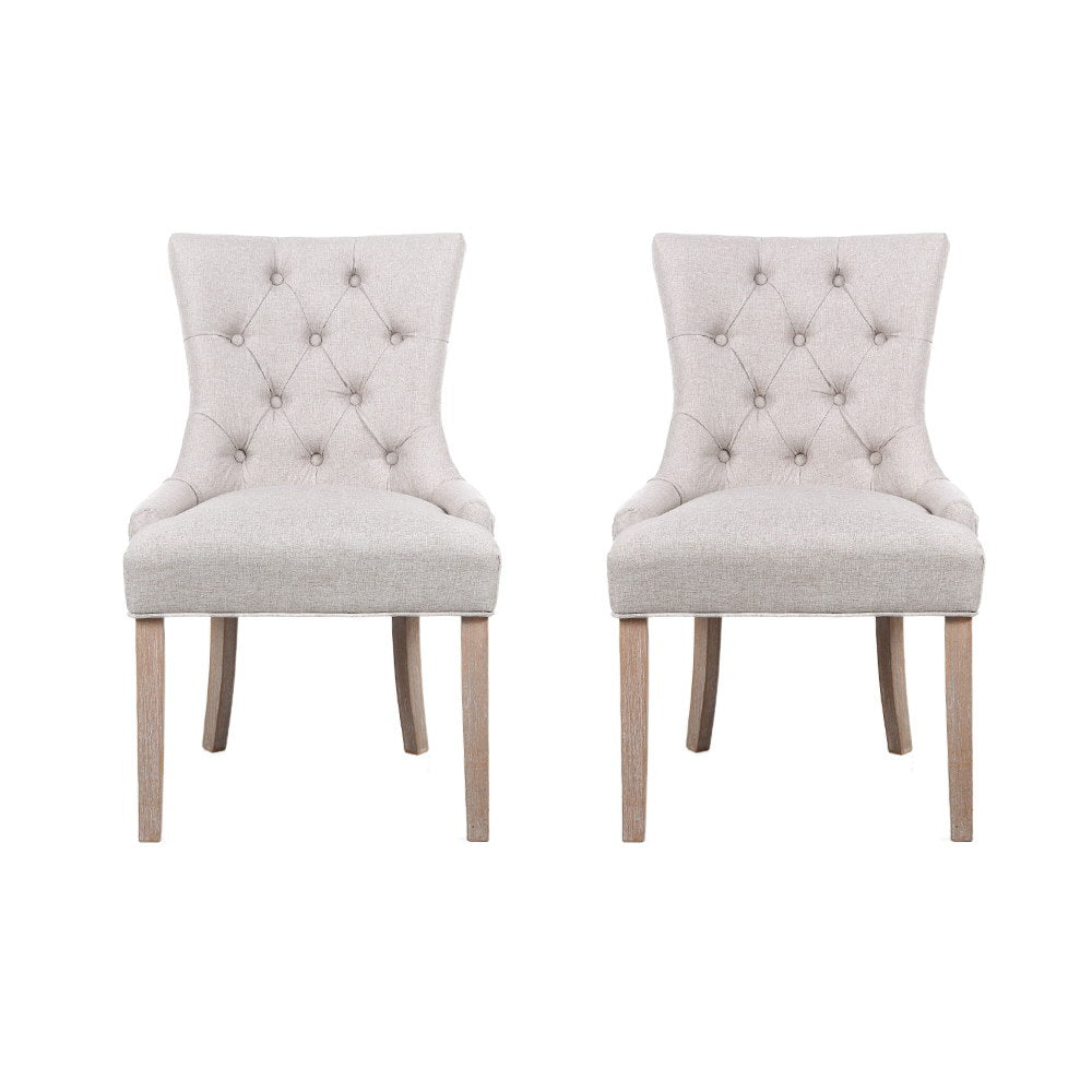 Montpelier French Provincial Dining Chairs – Beige – Set of 2