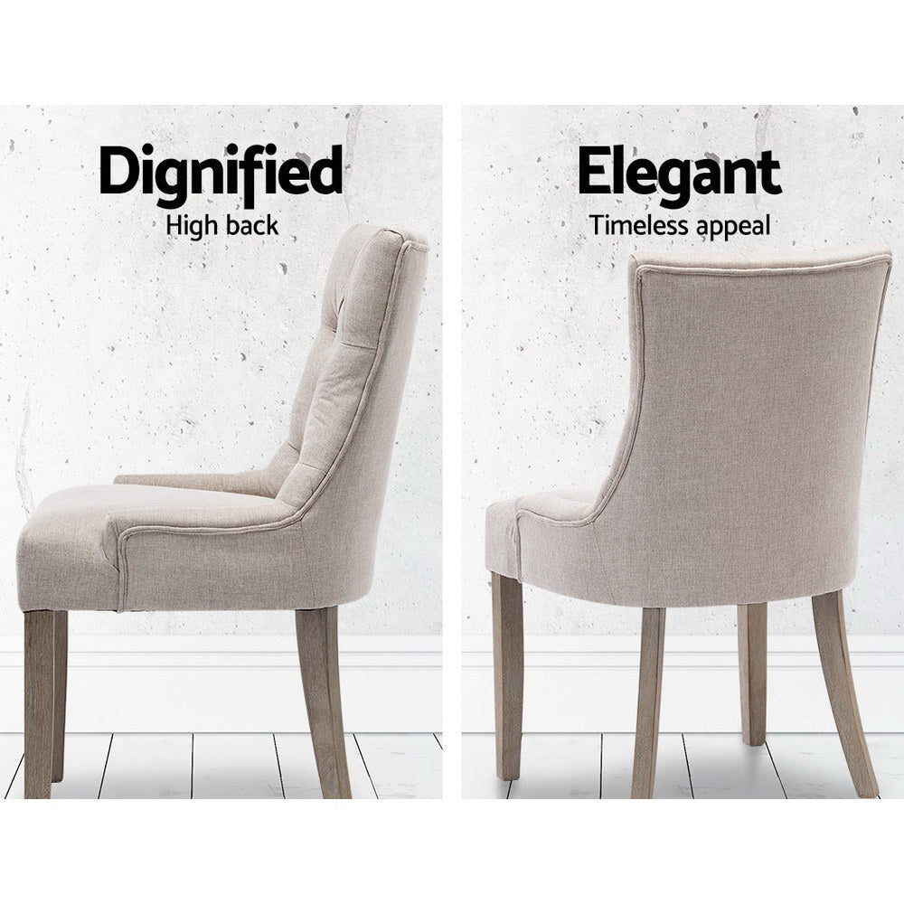 Montpelier French Provincial Dining Chairs – Beige – Set of 2