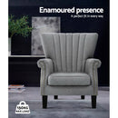 Wingback Armchair - Grey