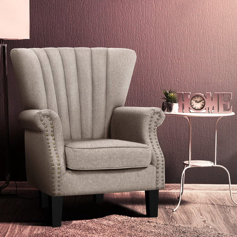 Armchair Wingback - Beige