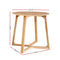 Round Wooden Coffee Side Table - Beige