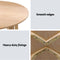 Round Wooden Coffee Side Table - Beige