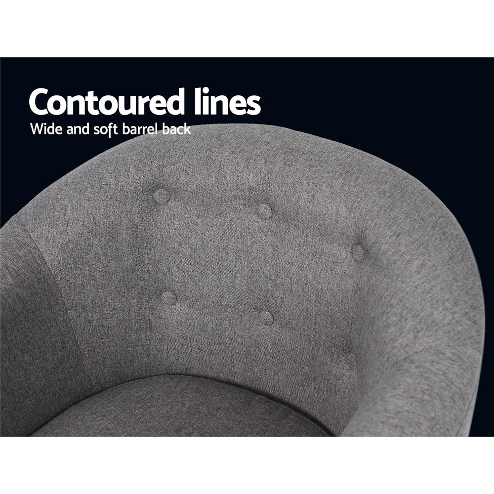 Adora Tub Armchair – Grey – Single