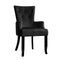 Artiss Dining Chair Velvet Black French Cayes