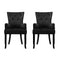 2 x Velvet Armchairs – French Provincial Style, Black