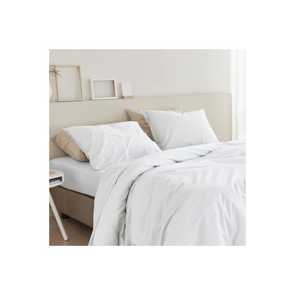 Organic Cotton Basic White Quilt Cover Sets – Queen
